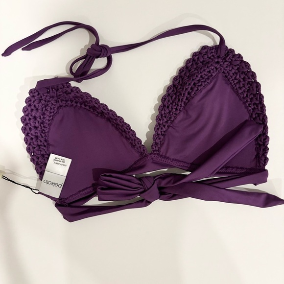 Anthropologie Peixoto Purple bikini top size Large - Picture 6 of 9